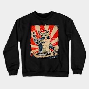 Dj Cat Crewneck Sweatshirt